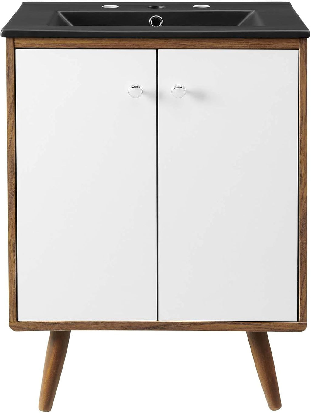 Sink Vanity Cabinet, Wood, White Black, Modern Contemporary, Hotel Bedroom Bathroom Master Suite
