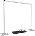 EMART 8.5 * 10ft Pipe and Drape Backdrop Stand KIt, Adjustable Heavy Duty Photo Background Stand Back Drop for Birthday Party Wedding Christmas Decorations