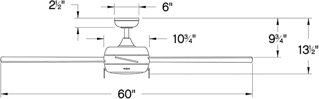 Hinkley Croft 60' Indoor Ceiling Fan with Light, Pull Chain Operation, Reversible Wooden Fan Blades, Integrated LED, Chalk White
