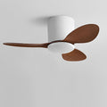 Flush Mount Ceiling Fan No Light Modern Small Ceiling Fans Remote Control 6 Speeds 25 Inch Ceiling Fan Without Lights Quiet DC Motor, 3 Blades For Restaurant Bedroom Patio Indoor