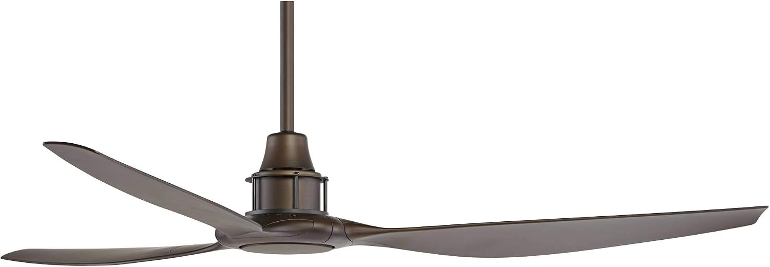 Casa Vieja 58' Interceptor Modern Indoor Outdoor Ceiling Fan with Remote Oil Rubbed Bronze Brown Damp Rated for Patio Porch