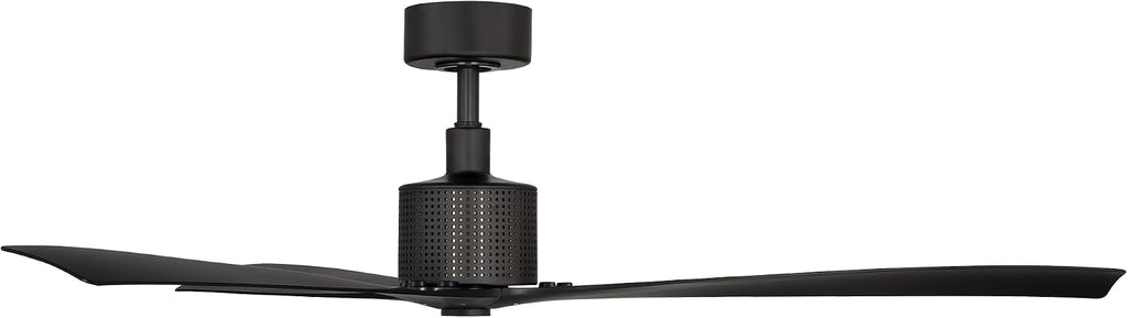 Modern Forms Spinster Indoor and Outdoor 3-Blade 60in Smart Ceiling Fan in Matte Black with 3000K LED Light Kit and Remote Control with Alexa and iOS or Android App