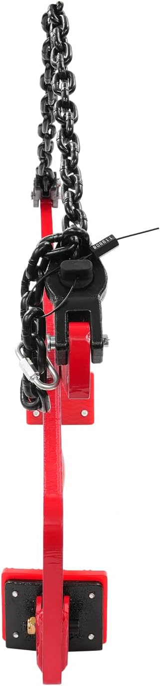 1764lbs Heavy Duty Stone Lifting Clamp 14'-35' Opening Adjustable Stone Clamp Scissor Lifter Clamp for Carrying & Vertical Transport of Concrete Blocks, Slate Sheets, Granite Slab, Timber (Red)