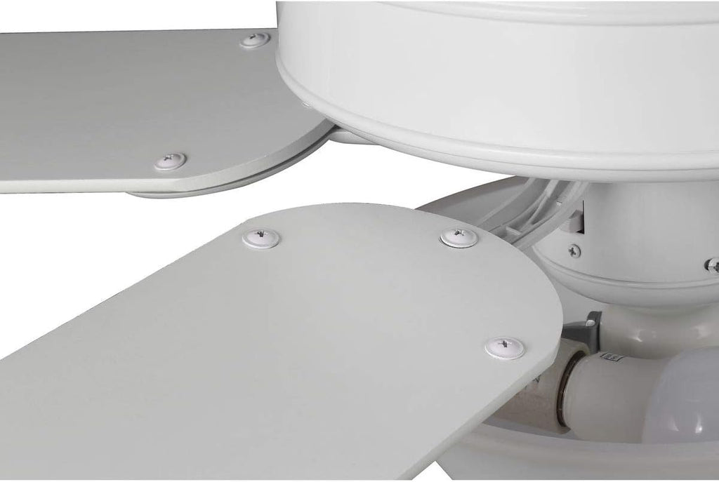 Progress Lighting AirPro Collection 52' Five-Blade Ceiling Fan with White Etched Light Kit