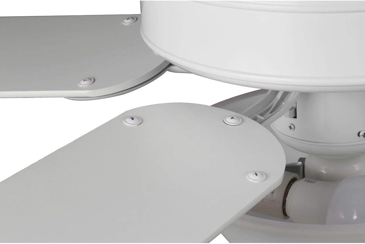 Progress Lighting AirPro Collection 52' Five-Blade Ceiling Fan with White Etched Light Kit