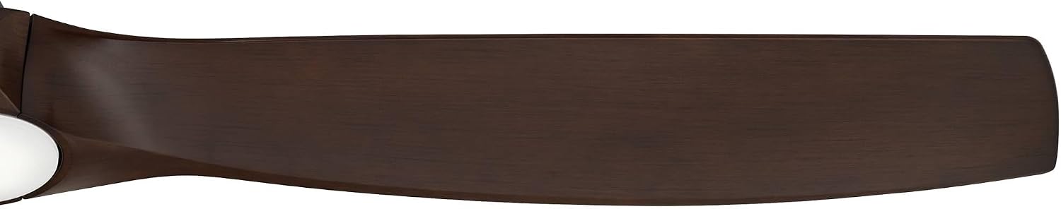 Casa Vieja 70' Kona Wind Large Modern Industrial Indoor Cottage Core Outdoor Ceiling Fan 3 Blade LED Light Remote Control Black Finish Walnut Finish Blades Bedroom Patio DC Motor Damp Rated