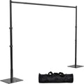 TOCRETOARE Heavy Duty Backdrop Stand, 10x10ft Pipe and Drape Backdrop Stand Kit with Upgrade Clip on Telescopic Poles Frame and Metal Base, Background Holder for Parties Wedding Birthday Photography