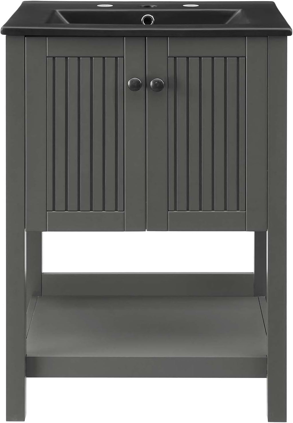 Sink Vanity Cabinet, Wood, Grey Gray Black, Modern Contemporary, Hotel Bedroom Bathroom Master Suite