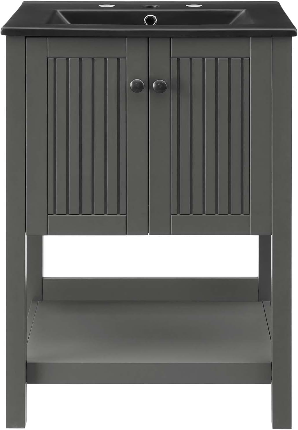 Sink Vanity Cabinet, Wood, Grey Gray Black, Modern Contemporary, Hotel Bedroom Bathroom Master Suite