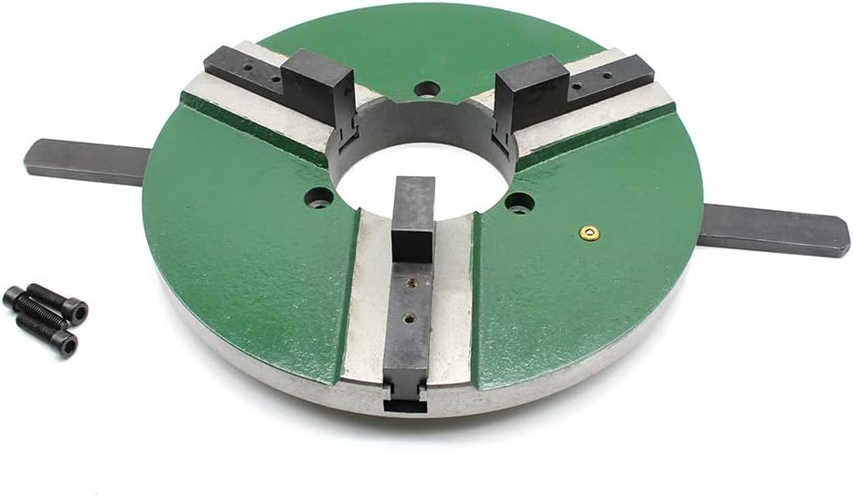 Welding Table Chuck, 3 Jaw Self-centering Welding Positioner Lathe Table Chuck 12-Inch Chuck Reversible Jaws(300MM) Woodworking Metalworking Clamp Chuck with 4 Inch/100mm Center Hole