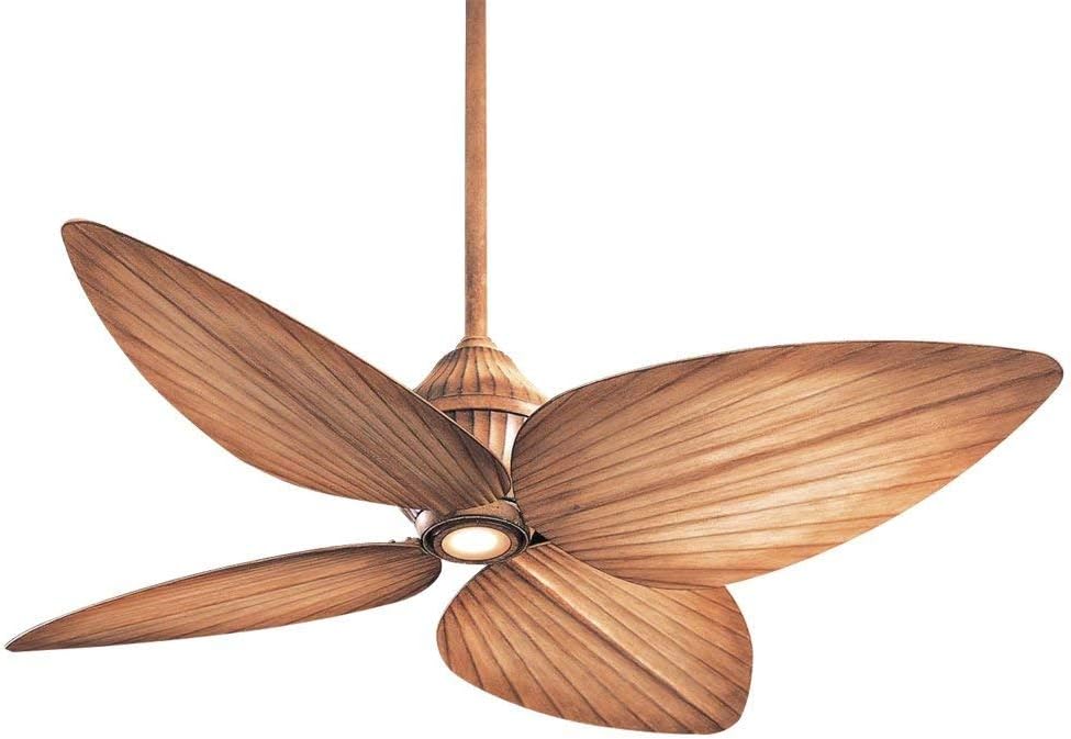 Minka-Aire F581-BG Downrod Mount, 4 White / Cream Blades Ceiling fan with 52 watts light, Bahama Beige