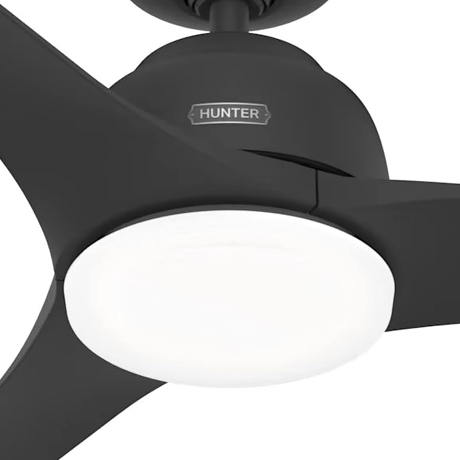 Hunter Fan 52 Inch Casual Matte Black Finish Outdoor Ceiling Fan with LED Light Kit (Renewed)