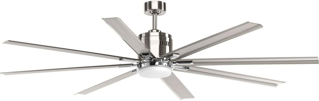 Progress Lighting Vast Collection 72-Inch 8-Blade Gray Modern Ceiling Fan, Nickel