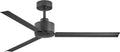 Hinkley Indy 56' Indoor/Outdoor Ceiling Fan, Modern Industrial Propeller Style, 4-Speed Wall Control Unit, Matte Black