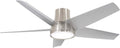 Minka Aire F782L-BNW Chubby II 58' Outdoor Hugger with LED Lights and Remote Control, Brushed Nickel Wet