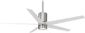 Minka-Aire F828-BN/WH Symbio 56 Inch Ceiling Fan with Integrated LED Light and DC Motor in Brushed Nickel Finish and White Blades