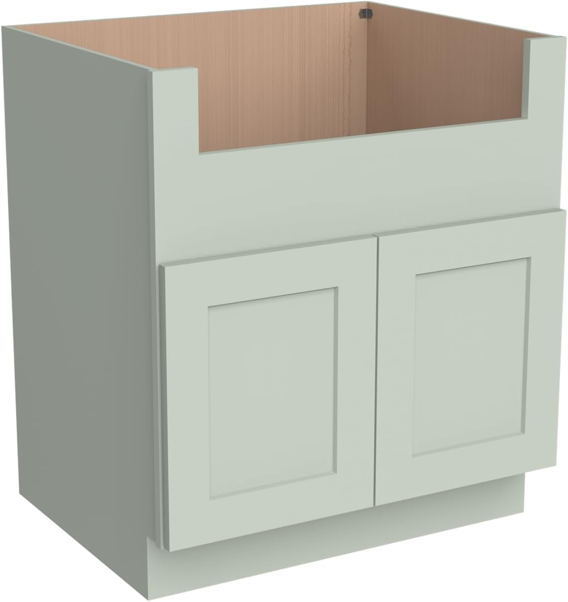 33 Inch RTA Kitchen Sink Base Cabinet - Solid Wood Shaker Style Farmhouse Cabinet with Soft Close Doors, Fits 24-30 Inch Undermount Sinks, Ready to Assemble (Jade Green)