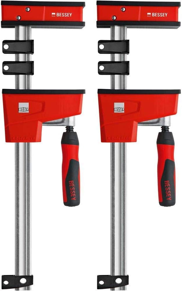 Bessey - K-BODY REVOlution 12' Parallel Clamps with Composite Plastic Handle and 3-3/4-In. Throat Depth - 2-Pack