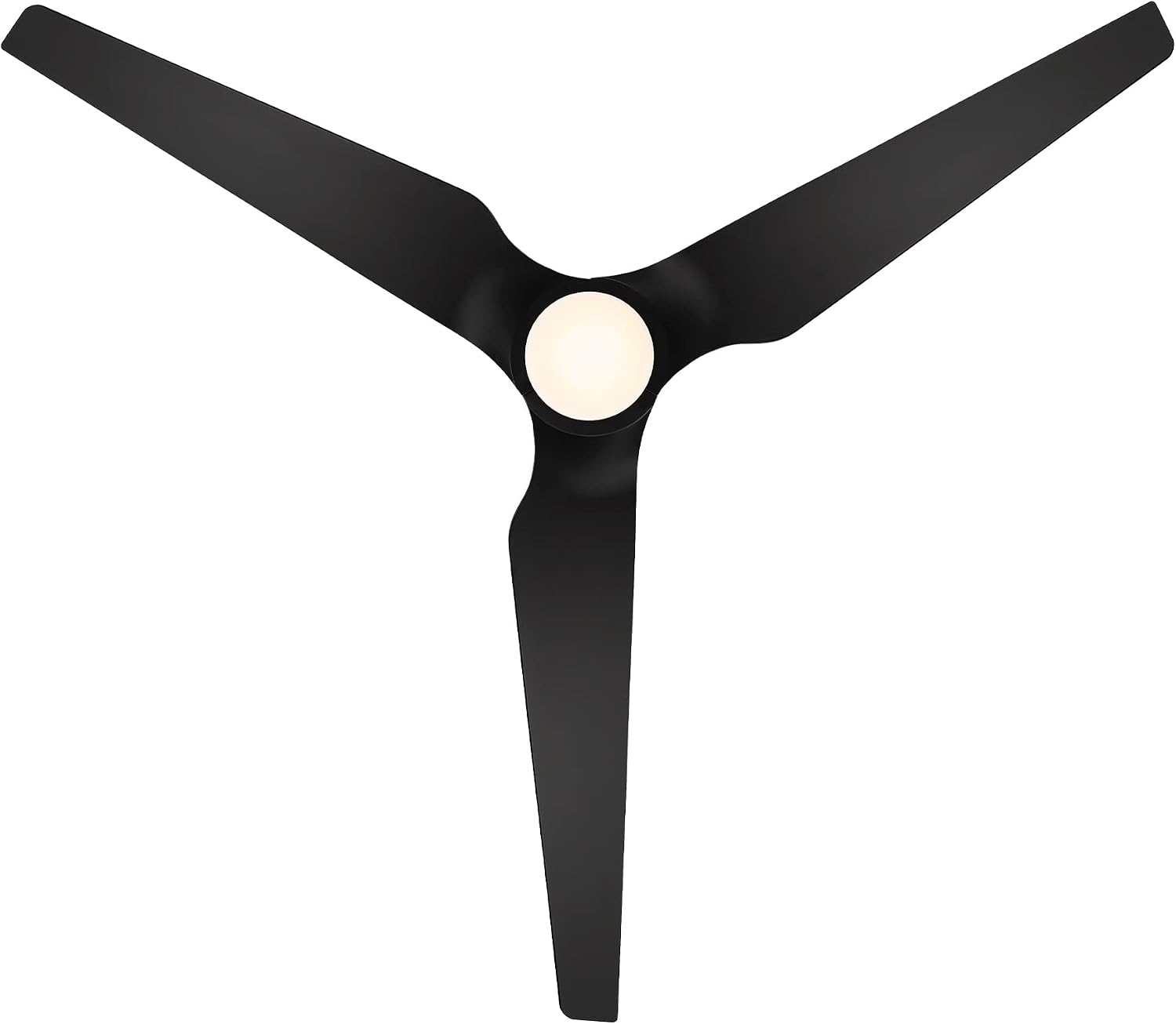 WAC F-056L-MB Stella 60' Outdoor Ceiling Fan with Lights and Remote Control, Matte Black