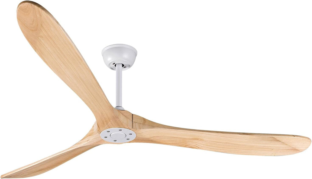 Bigzone 70' Living Room Ceiling Fan With Remote Control, Energy Efficient Quiet DC Motor, 3 Wood Blades, Outdoor Ceiling Fans For Patios With Reversible Blades