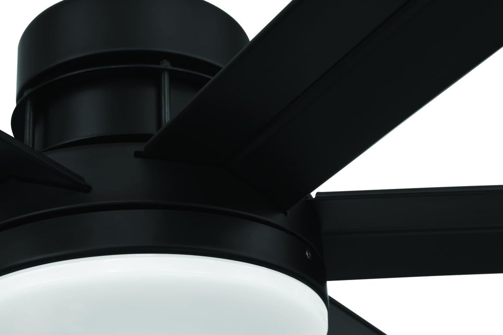 Craftmade MND80FB6 Mondo 80 Inch Smart by Bond Compatible Ceiling Fan | Integrated 20W LED Light Kit | 1136 Lumens | 6 Aluminum Blades | 6-Speed Reversible DC Motor | Damp Rated | Flat Black Finish