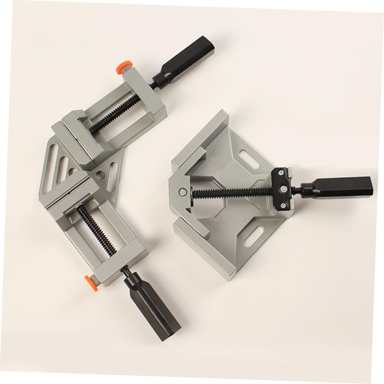 4pcs 90 Degree Quick Release Double Handle Corner Clamps for Woodworking Photo Framing Right Angle Aluminum Alloy Clamping Tool