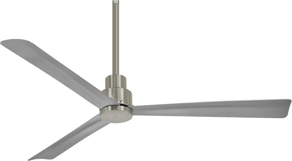 MINKA-AIRE F787-BNW Simple 52' 3-Blade Ceiling Fan in Brushed Nickel Finish with Silver Blades