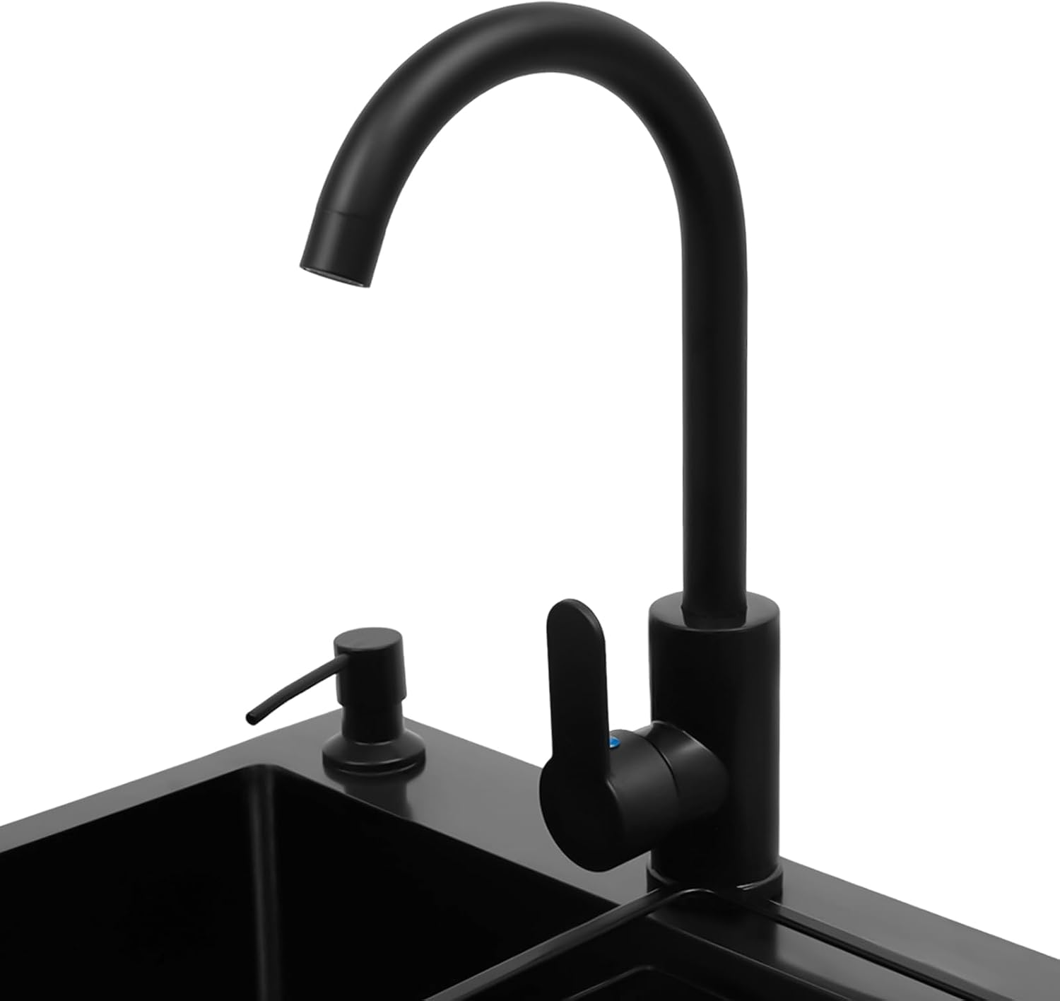 20-Inch Laundry Sink with Cabinet and Hot & Cold Faucet, Stainless Steel Utility Sink with Cabinet, Black Cabinet with Single Bowl Sink for Laundry & Utility Room, Kitchen, Bathroom, Basement