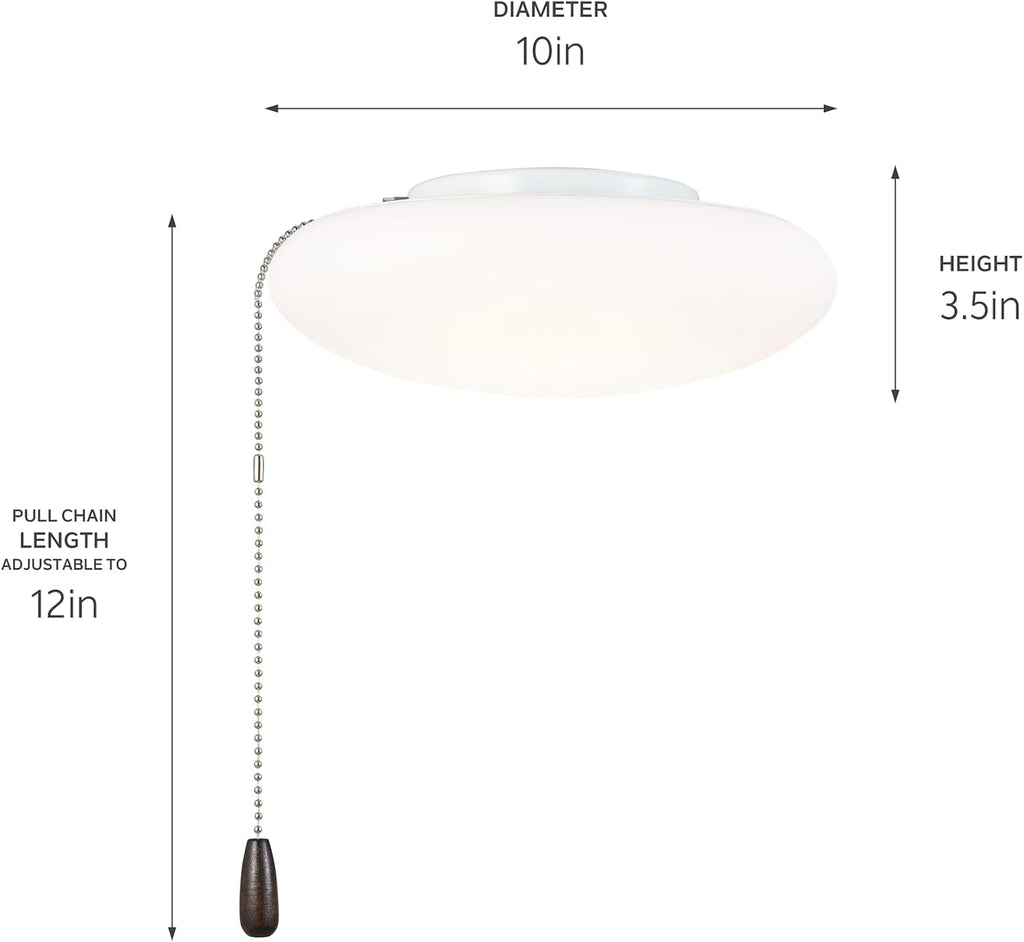 Kichler Universal LED Fan Light Kit White, 10'