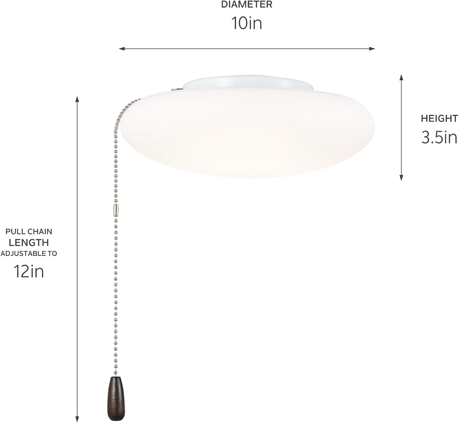 Kichler Universal LED Fan Light Kit White, 10'
