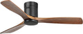 CACI Mall 52 Inch Solid Wood Ceiling Fan without Light, Flush Mount, 3 Blade, Low Profile, Modern, Outdoor/Indoor Ceiling Fans No Light for Bedroom/Farmhouse/Patio