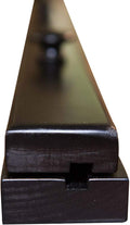 RRD Amish Made Wooden Quilt Rack Wall Mount - Rustic Tapestry Hangers for Rugs, Tapestries & Quilts - Maple Wood, Ebony Stain, 48' Long