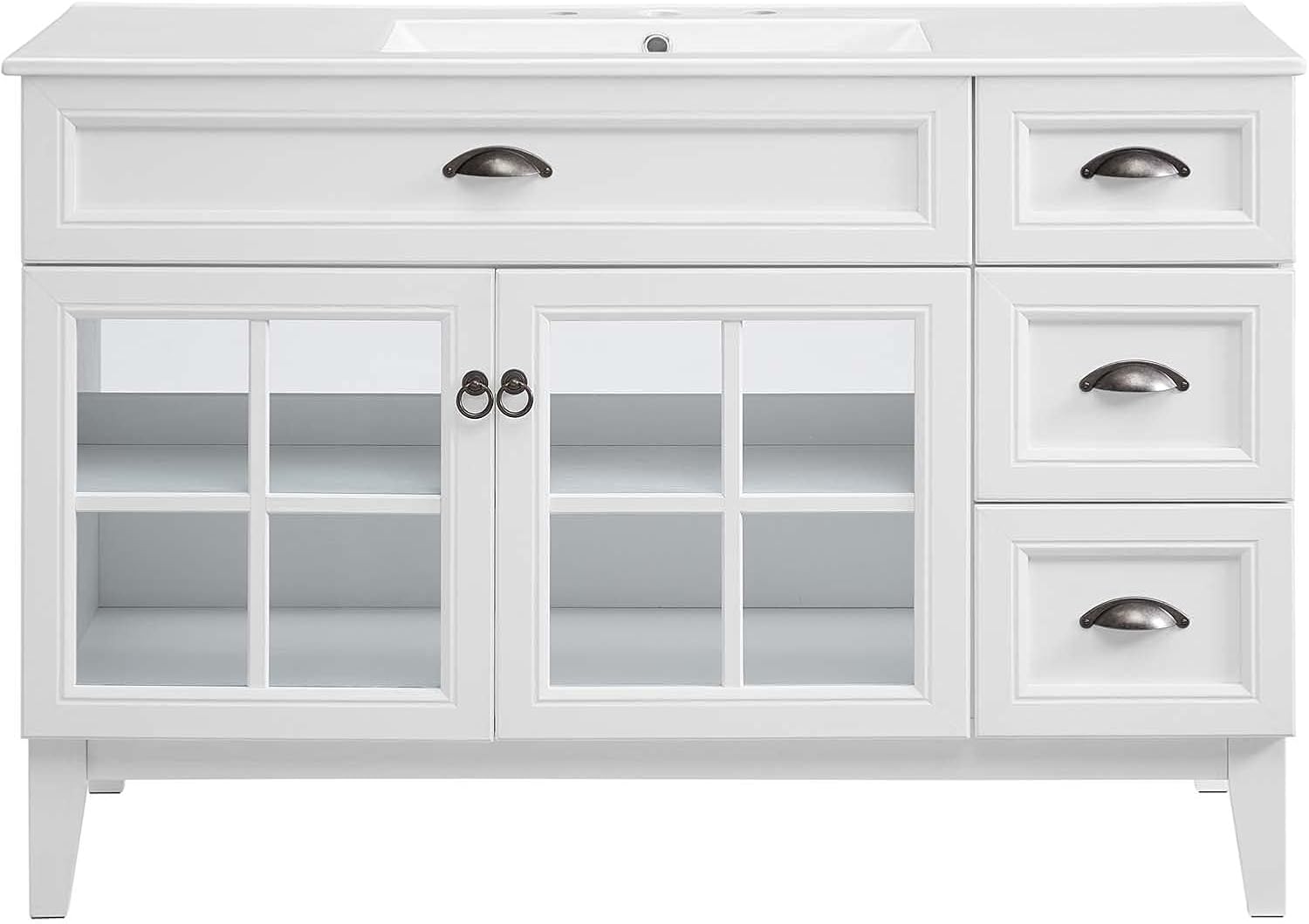 Sink Vanity Cabinet, Wood, White, Modern Contemporary, Hotel Bedroom Bathroom Master Suite Guest