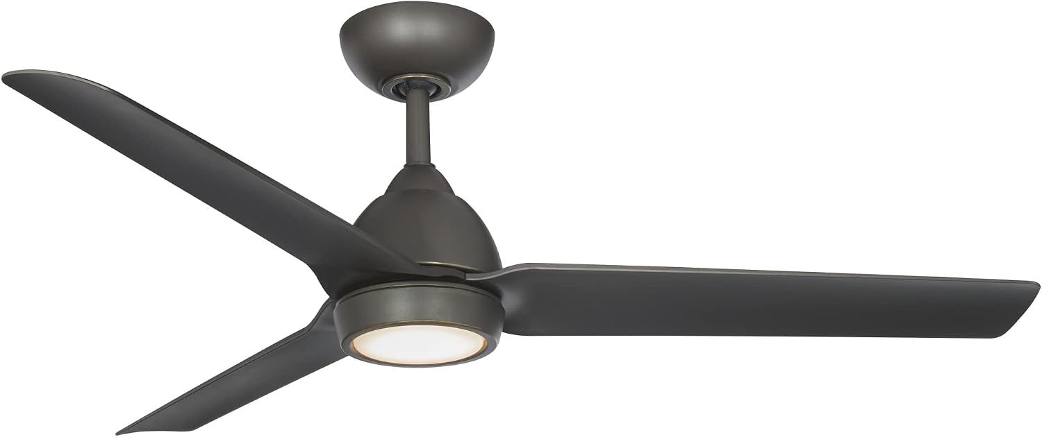 WAC Lighting F-001L-OB Mocha 54' Outdoor Ceiling Fan with LED Lights & Remote, Oil Rubbed Bronze