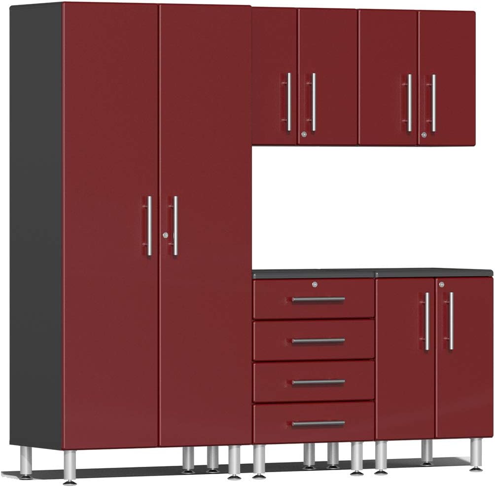 Ulti-MATE UG22050R 5-Piece Garage Cabinet Kit in Ruby Red Metallic