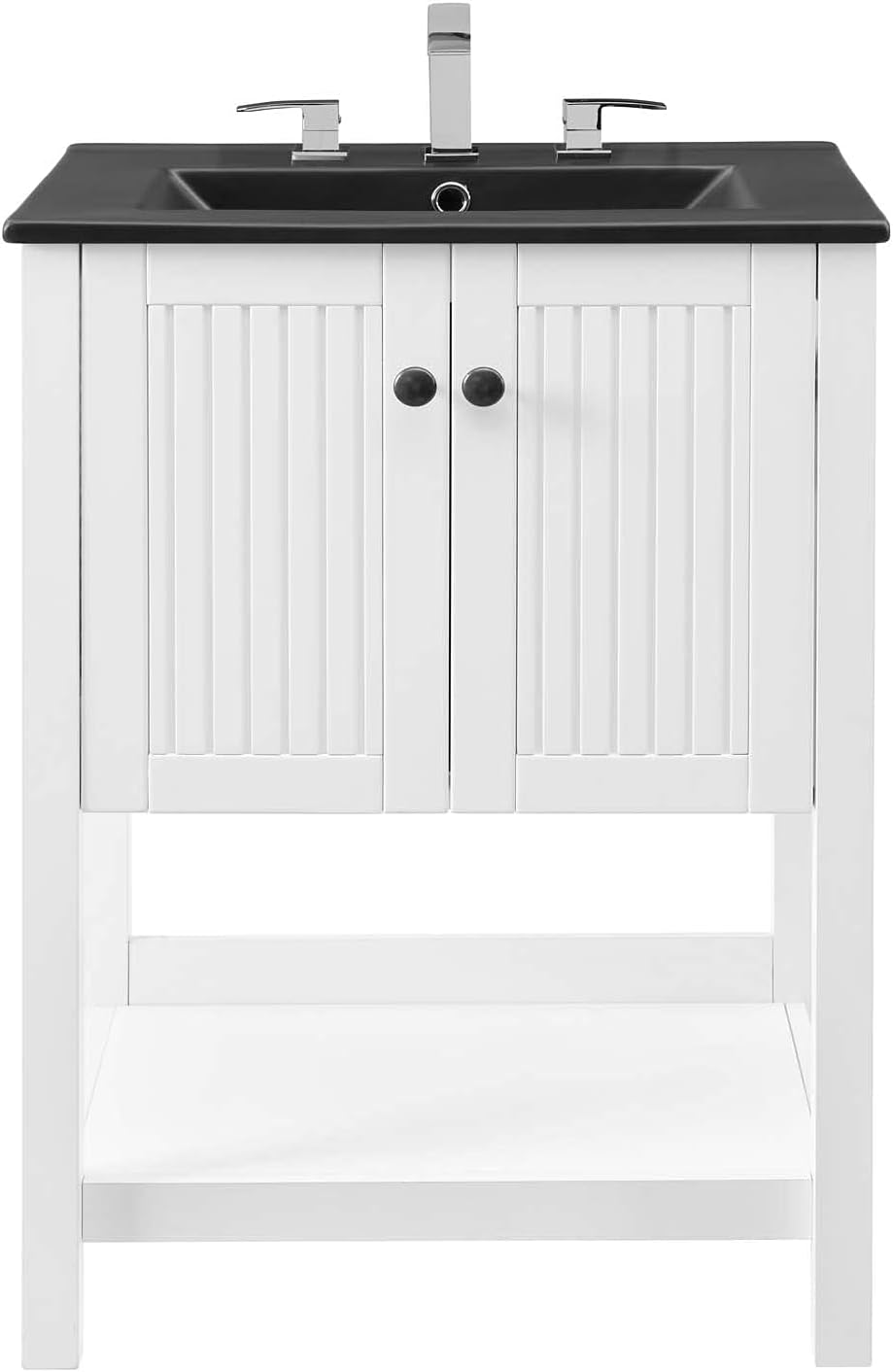 Sink Vanity Cabinet, Wood, White Black, Modern Contemporary, Hotel Bedroom Bathroom Master Suite