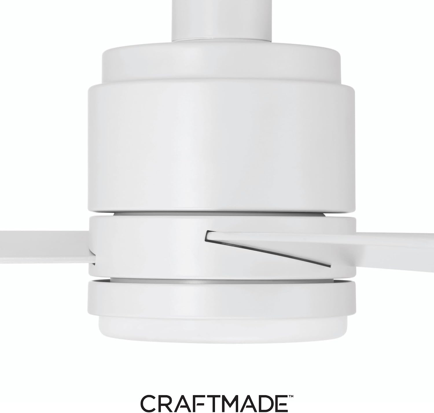 Craftmade MCY42W3 McCoy 42 Inch 3 Blade Ceiling Fan | Integrated LED Light Kit | 1013 Lumens 18 Watt | 3 x White Blades | Includes CM-7W-LED Wall Control | Indoor Rated | White Finish