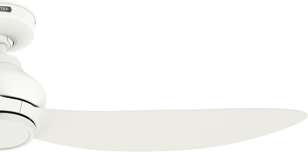 Hunter - Mazzini Indoor/Outdoor Ceiling Fan, Remote, 52-inch, Matte White, Casual-style, 6-speed DC Motor, Energy Star, 52830, for porches, patios, sunrooms, bathrooms