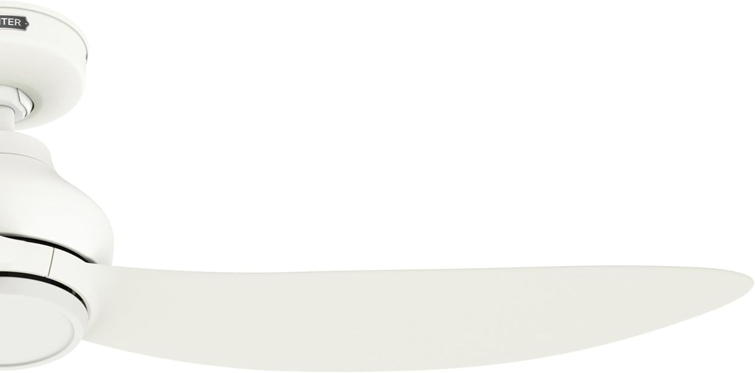 Hunter - Mazzini Indoor/Outdoor Ceiling Fan, Remote, 52-inch, Matte White, Casual-style, 6-speed DC Motor, Energy Star, 52830, for porches, patios, sunrooms, bathrooms
