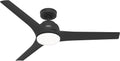 Hunter Fan 52 Inch Casual Matte Black Finish Outdoor Ceiling Fan with LED Light Kit (Renewed)