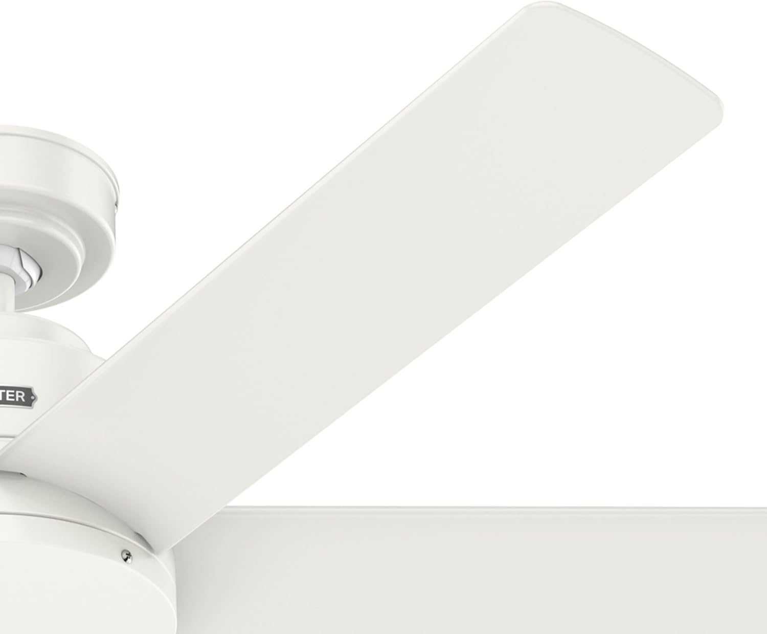 Hunter Fan 52 inch Ceiling Fan with No Light, Outdoor or Indoor White Ceiling Fan for Porch, Living Room, Office, Kitchen, Garage, 6 Blades (Renewed)