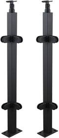1 2 4 5 6 Pack Glass Balustrade Post 36in, Stainless Steel Pool Fence Railing Post Clamp for Platform Loft Stairs, Wood/Concrete Floor Mounting (Color : Sapphire, Size : 2pack)