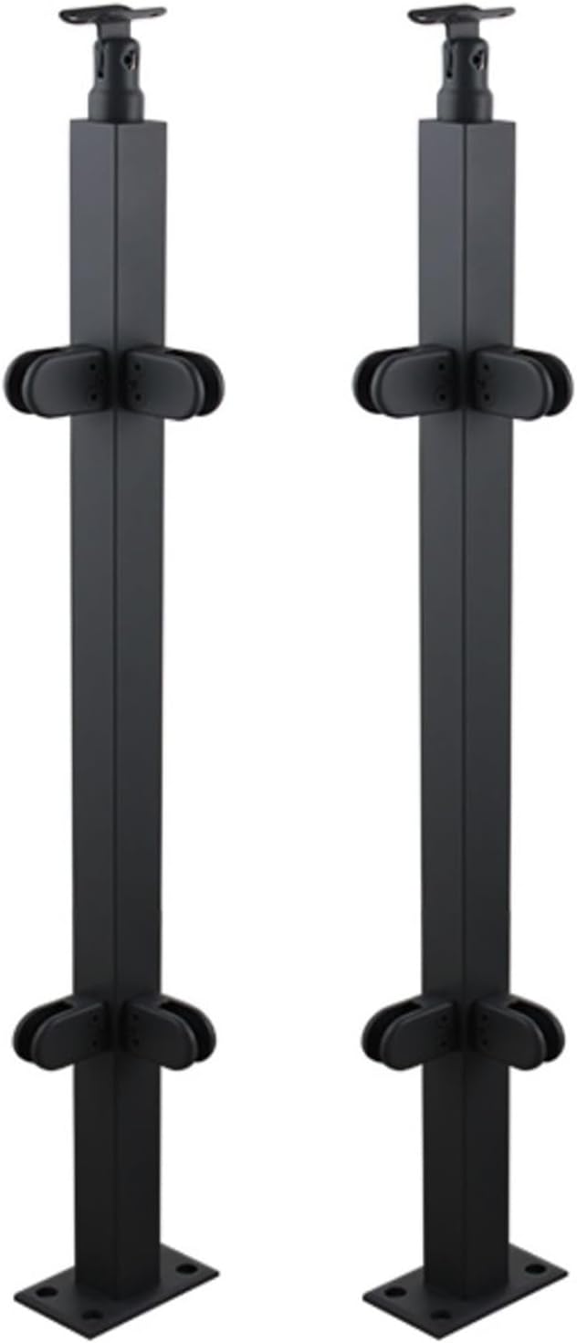 1 2 4 5 6 Pack Glass Balustrade Post 36in, Stainless Steel Pool Fence Railing Post Clamp for Platform Loft Stairs, Wood/Concrete Floor Mounting (Color : Sapphire, Size : 2pack)