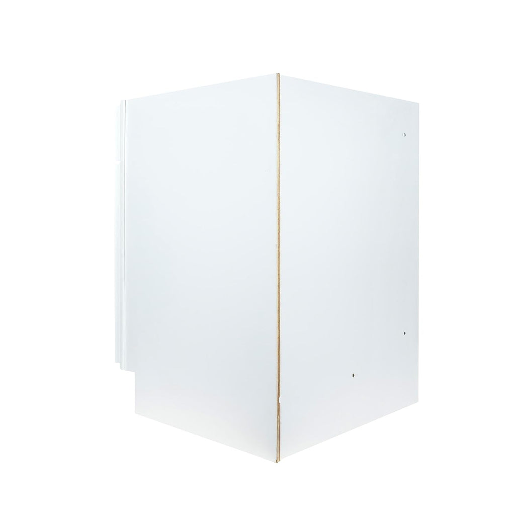 Hollywood Fabiani Design Corner Sink Base Kitchen Cabinet 36 in. W x 24 in. D x 34.5 in. H in Shaker White Ready to Assemble