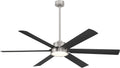 MINKA-AIRE F897L-BNW/CL Cairo 65' 6-Blade LED Smart Indoor/Outdoor Ceiling Fan - Brushed Nickel Wet and Coal Finish Blades with Matte Lens