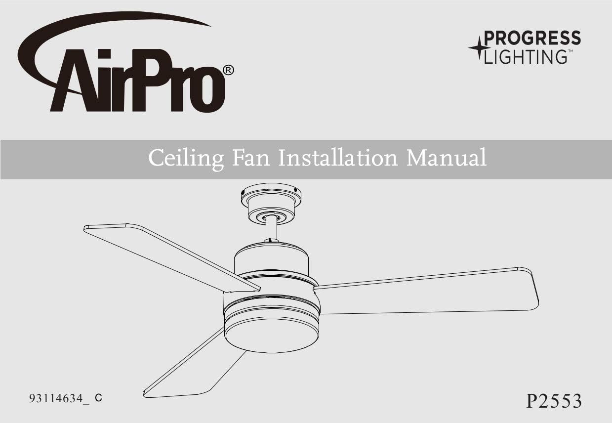 Progress Lighting Trevina II Collection 52' Three-Blade Nickel Ceiling Fan