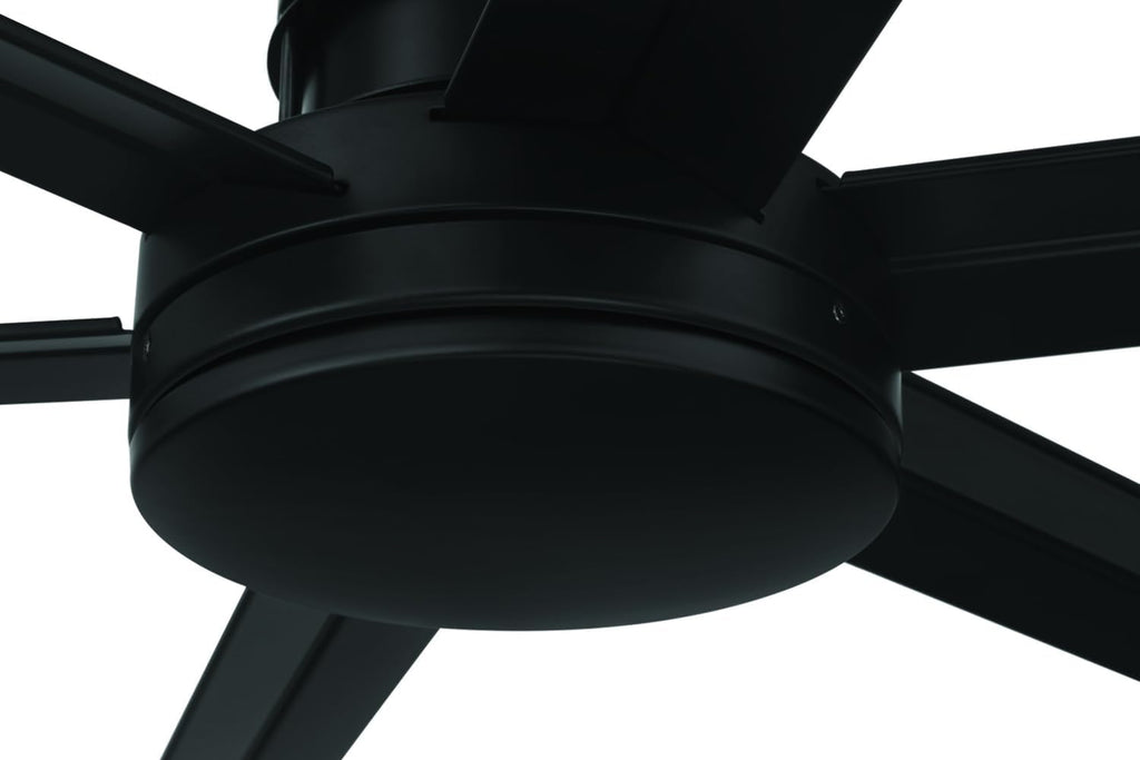 Craftmade MND80FB6 Mondo 80 Inch Smart by Bond Compatible Ceiling Fan | Integrated 20W LED Light Kit | 1136 Lumens | 6 Aluminum Blades | 6-Speed Reversible DC Motor | Damp Rated | Flat Black Finish