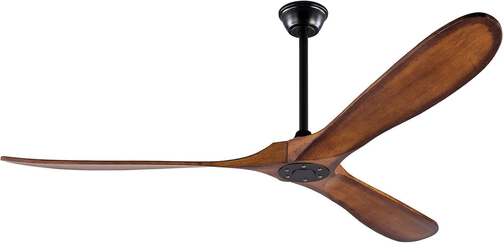 KBZZ 72 inch Outdoor Ceiling Fan without Light, Ceiling fans with 3 Solid Wood Blades and Remote Control, Modern Ceiling Fans no Lights for Patios Living Room Farmhouse