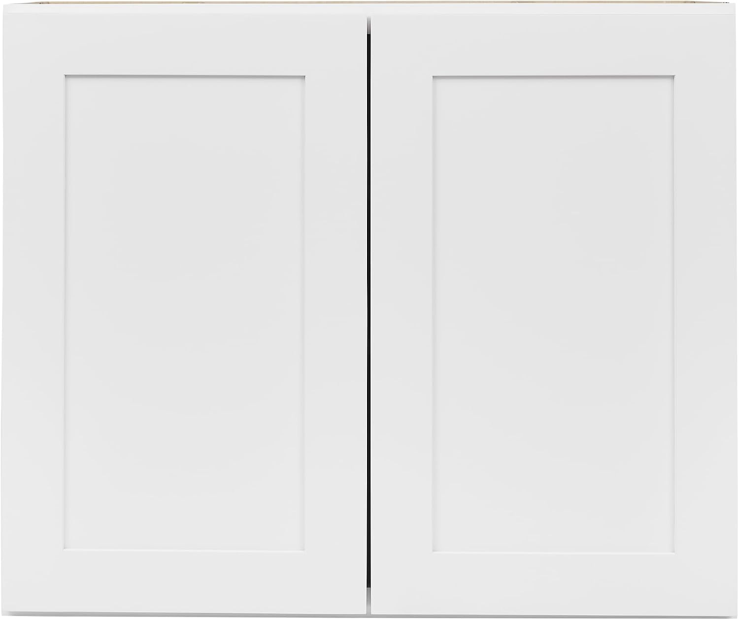 White Shaker Wall Cabinet - Ready to Assemble, Perfect for Kitchen, Laundry, and Bathroom Storage - 24'W x 30'H x 12'D