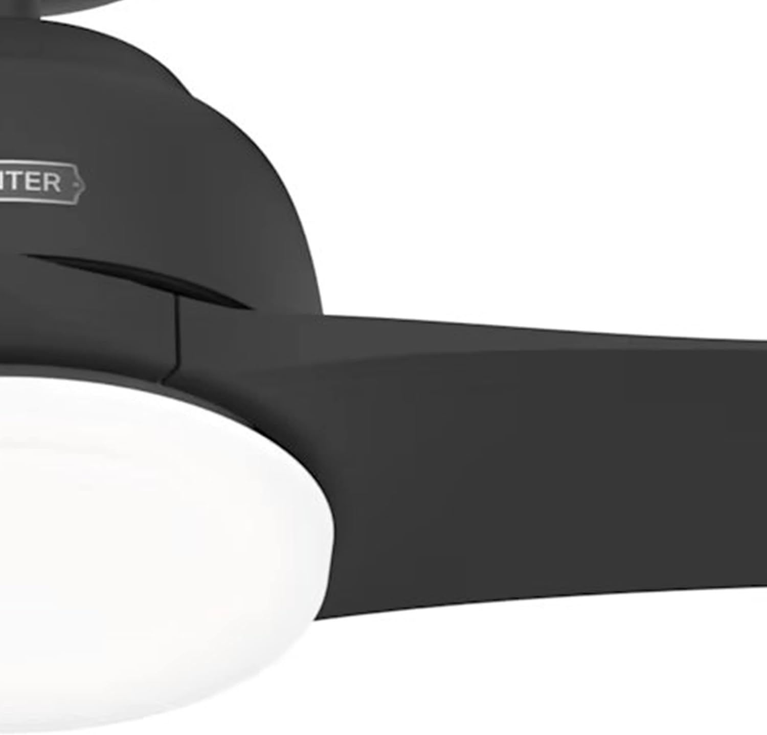 Hunter Fan 52 Inch Casual Matte Black Finish Outdoor Ceiling Fan with LED Light Kit (Renewed)